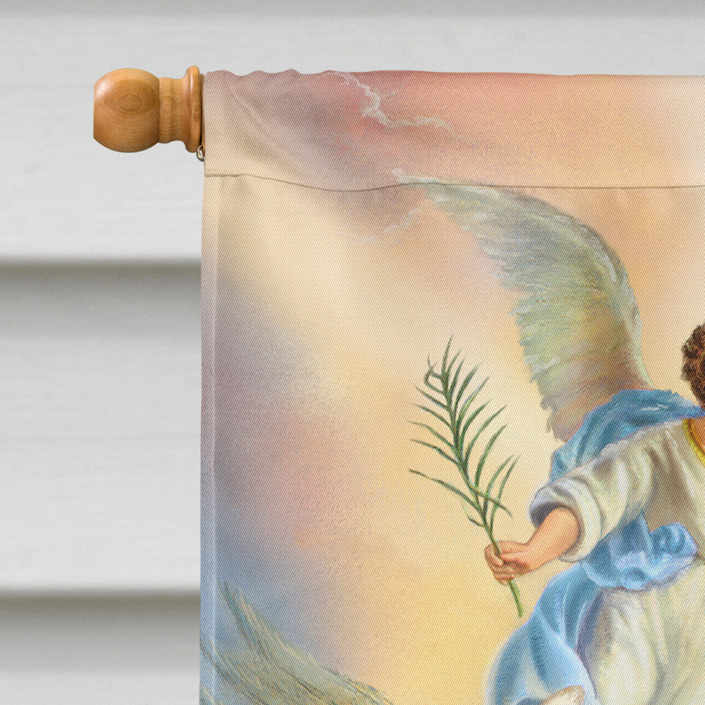 The Shepherds and Angels Appearing House Flag 28x40 Porch Sleeve Pole Decorative Outside Yard Banner Artwork Wall Hanging, Polyester