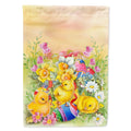 Easter Chicks and Eggs House Flag 28x40 Porch Sleeve Pole Decorative Outside Yard Banner Artwork Wall Hanging, Polyester