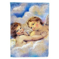 Angels House Flag 28x40 Porch Sleeve Pole Decorative Outside Yard Banner Artwork Wall Hanging, Polyester