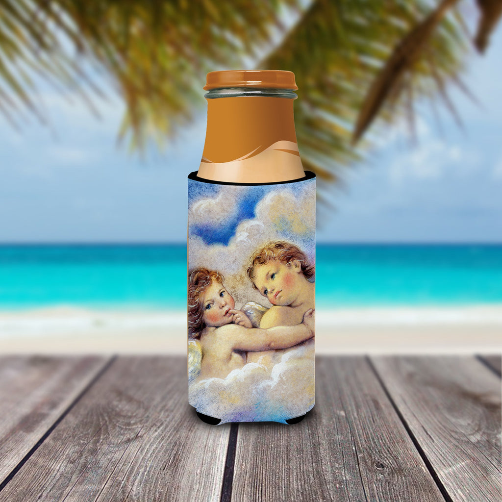 Angels Slim Can Hugger , Insulated Foam Hugger for 12 oz Slim Cans, Beer Bottles & Water Bottles, Printed in USA