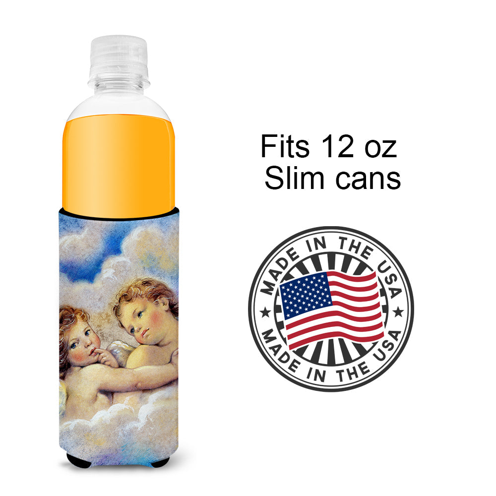 Angels Slim Can Hugger , Insulated Foam Hugger for 12 oz Slim Cans, Beer Bottles & Water Bottles, Printed in USA