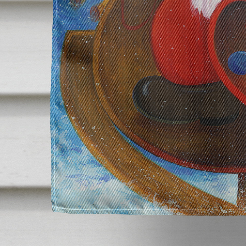Christmas Santa Claus Good Night House Flag 28x40 Porch Sleeve Pole Decorative Outside Yard Banner Artwork Wall Hanging, Polyester