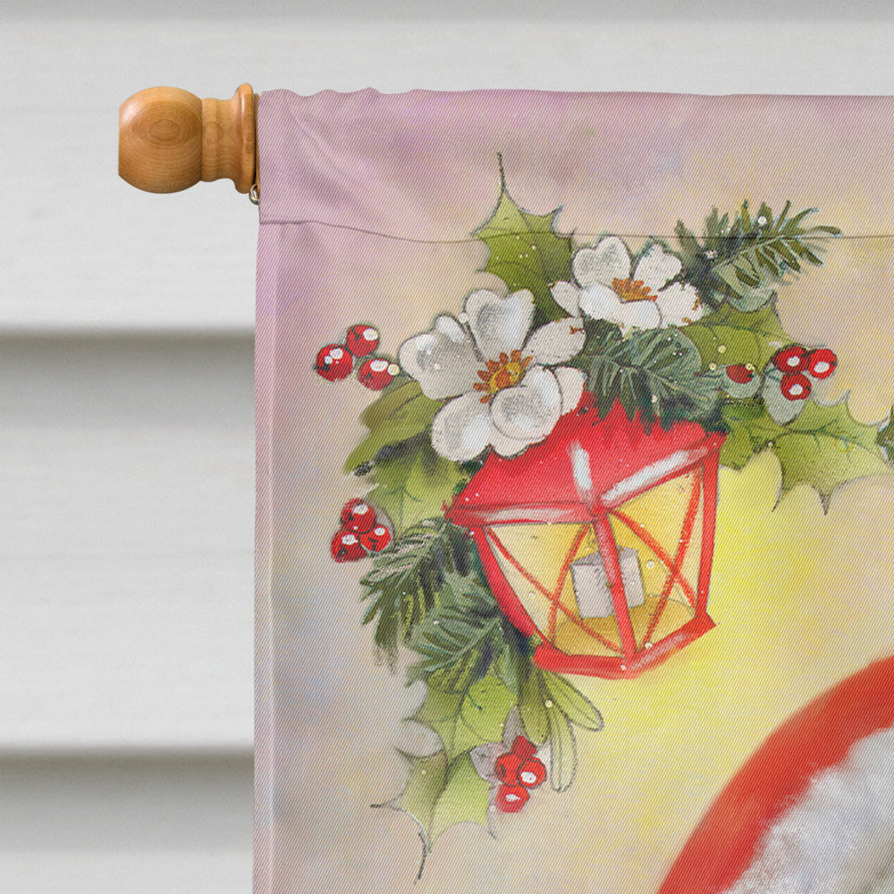 Christmas Santa Claus Presents House Flag 28x40 Porch Sleeve Pole Decorative Outside Yard Banner Artwork Wall Hanging, Polyester