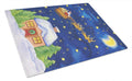 Christmas Santa Claus Across the Sky Cutting Board Tempered Glass Kitchen Cutting Surface, Heat Resistant Chopping, Non-Slip Feet, Food Prep & Serving
