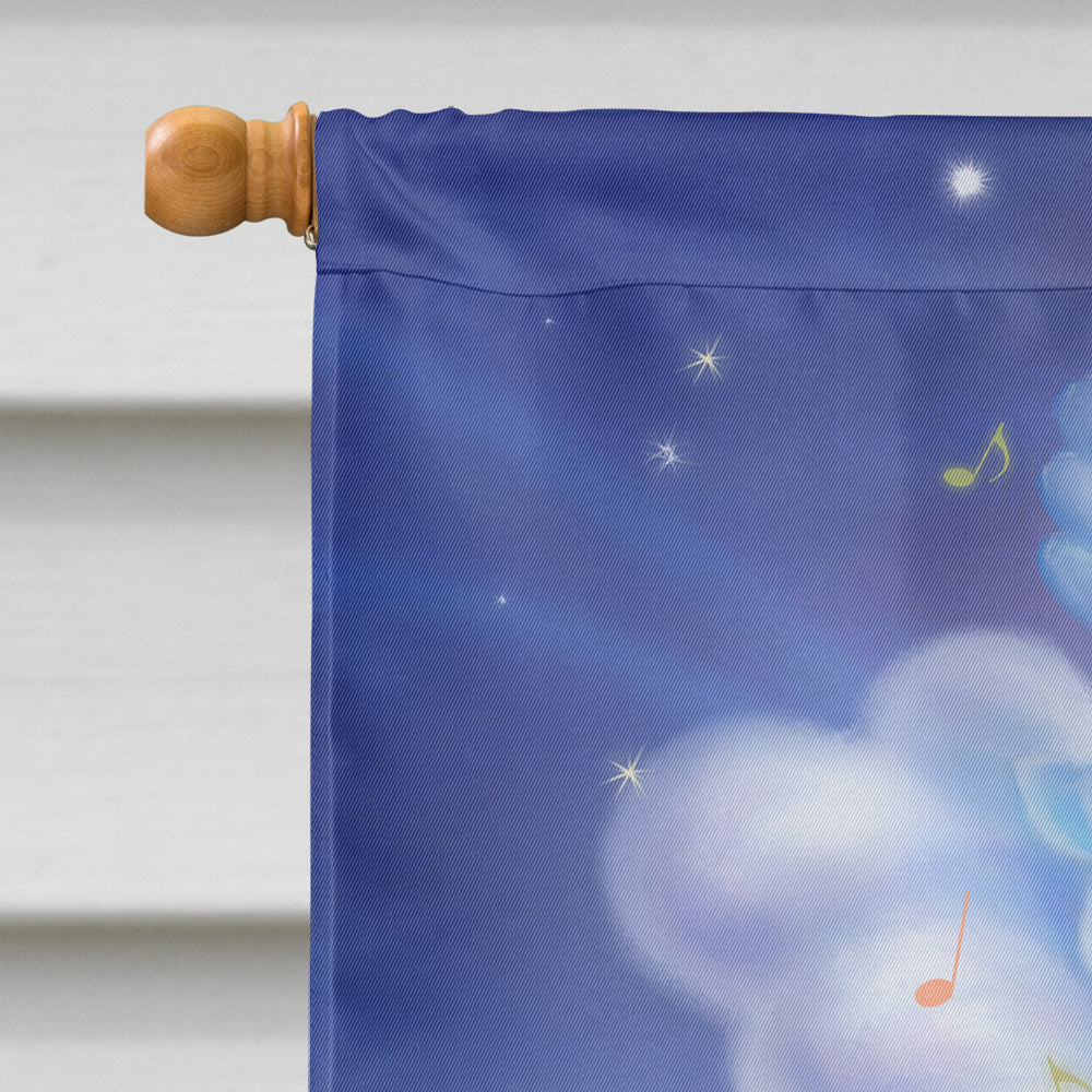 Angels around the Tree House Flag 28x40 Porch Sleeve Pole Decorative Outside Yard Banner Artwork Wall Hanging, Polyester