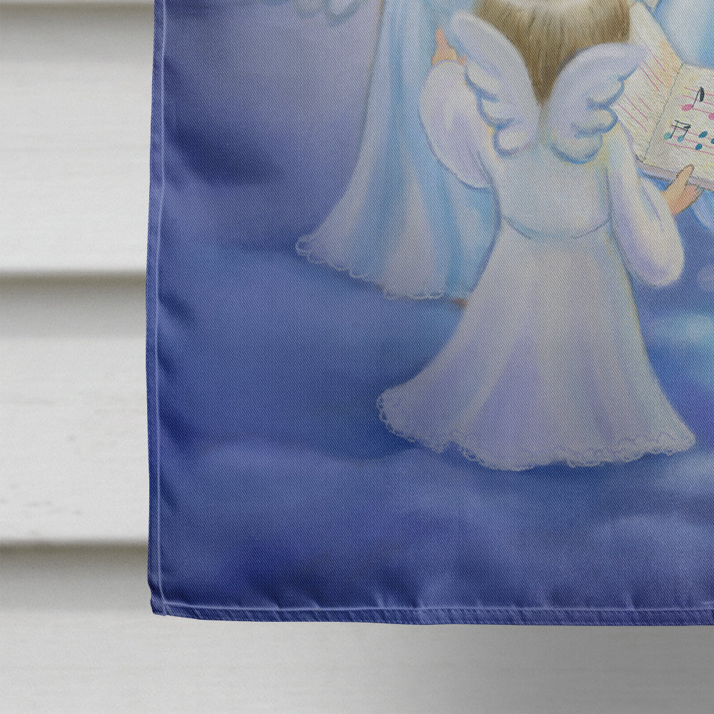 Angels around the Tree House Flag 28x40 Porch Sleeve Pole Decorative Outside Yard Banner Artwork Wall Hanging, Polyester