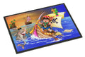 Boy Playing Piriate with Dolphin Doormat Indoor Outdoor 18H X 27W Front Door Mat Rugs for Entryway, Non Slip Washable