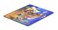 Boy Playing Piriate with Dolphin Mouse Pad, Heat Resistant Trivet Hot Pad , Non Slip Rubber Desk Mat, Kitchen Counter Protector, Home Office Decor Gift
