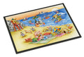 Animals Swimming at the Beach Doormat Indoor Outdoor 24H X 36W Front Door Mat Rugs for Entryway, Non Slip Washable Low Pile,