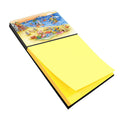 Animals Swimming at the Beach Watercolor Sticky Note Holder Refillable Dispenser Desk Accessory 3x3 Pad Gift