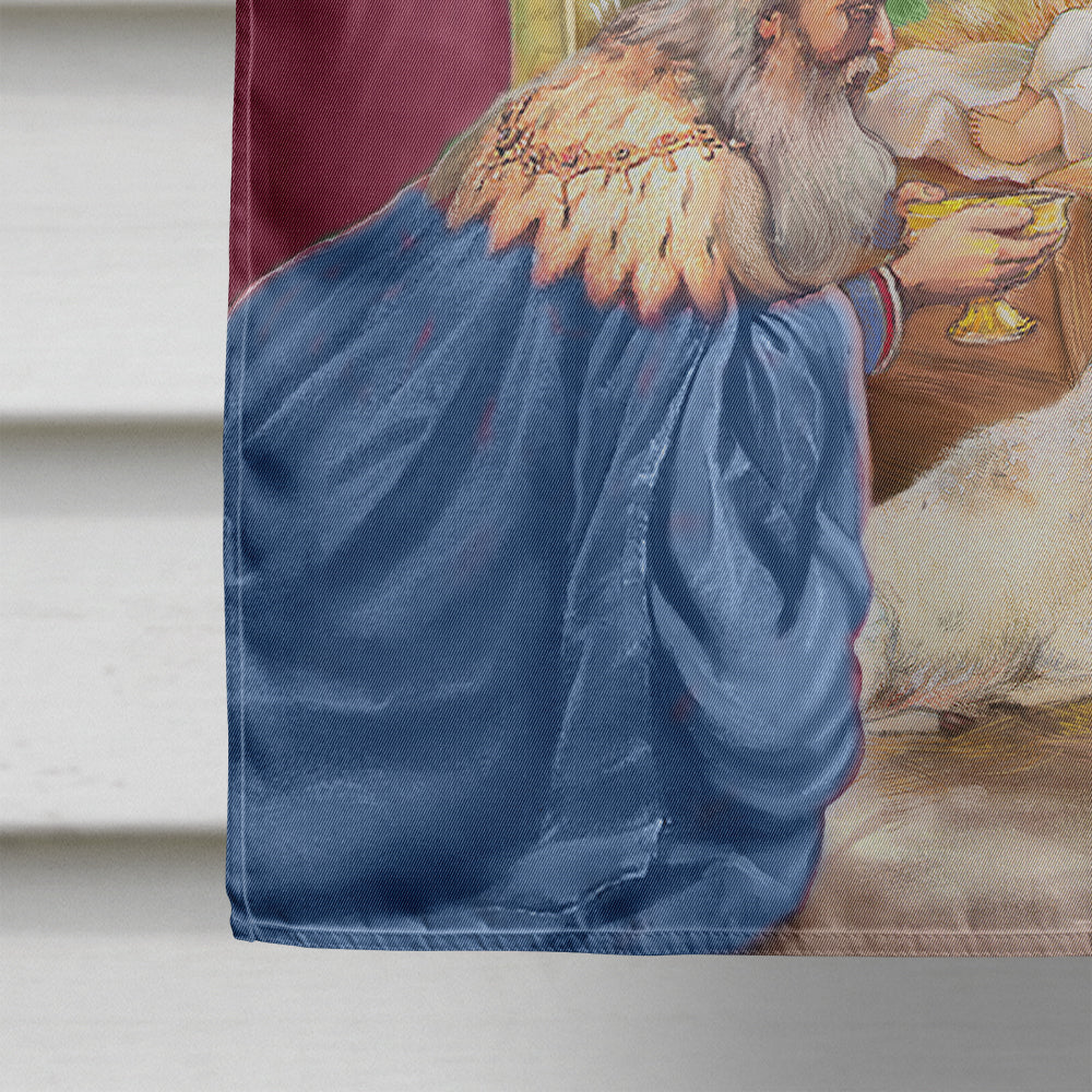 Christmas Nativity with Wise Men House Flag 28x40 Porch Sleeve Pole Decorative Outside Yard Banner Artwork Wall Hanging, Polyester