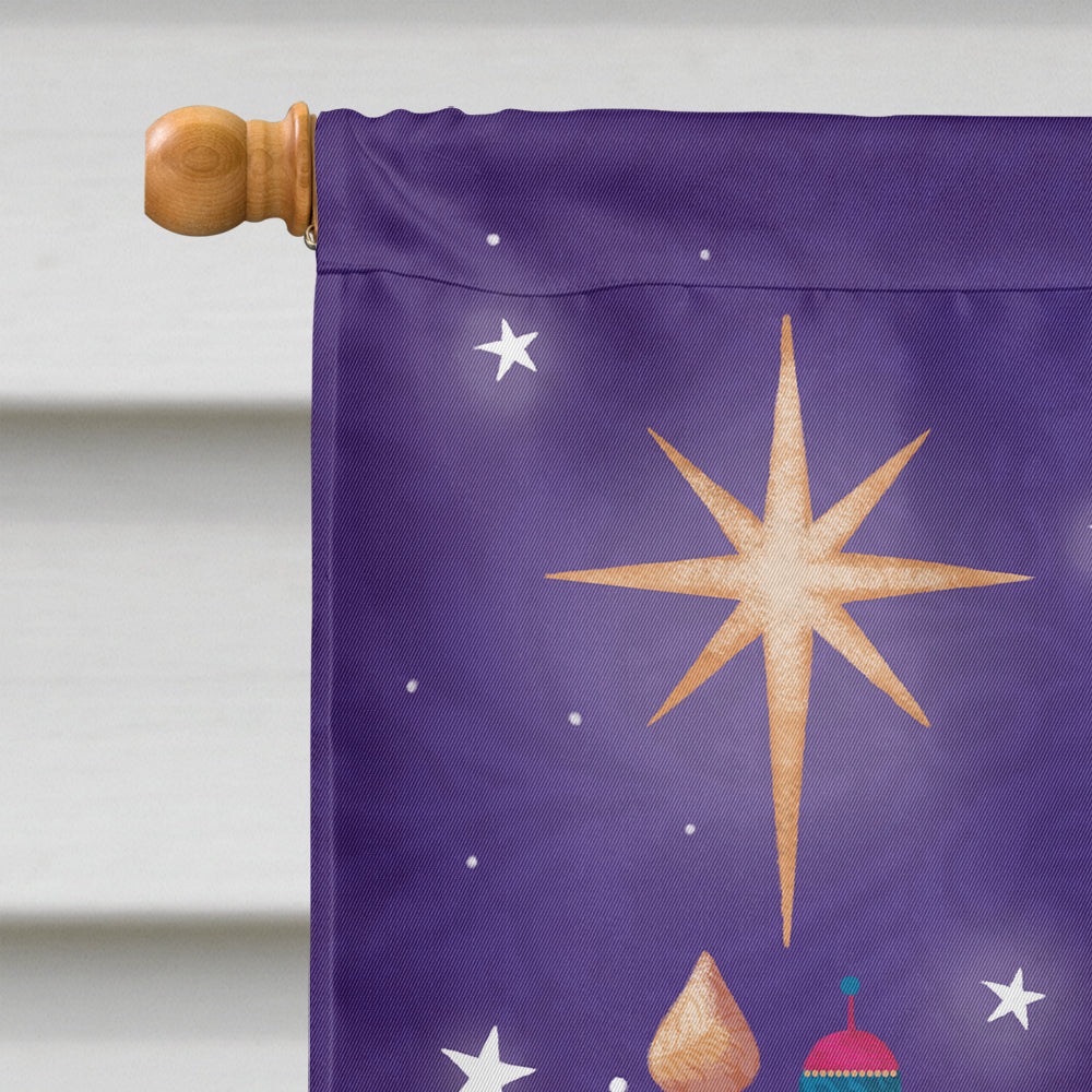 Christmas Wise Men in Purple House Flag 28x40 Porch Sleeve Pole Decorative Outside Yard Banner Artwork Wall Hanging, Polyester