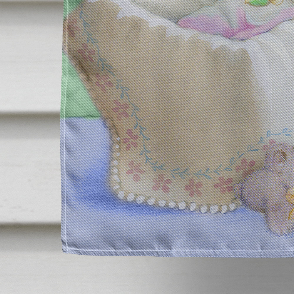 New Baby in Crib House Flag 28x40 Porch Sleeve Pole Decorative Outside Yard Banner Artwork Wall Hanging, Polyester