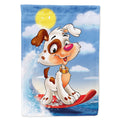 Dog Water Skiing House Flag 28x40 Porch Sleeve Pole Decorative Outside Yard Banner Artwork Wall Hanging, Polyester