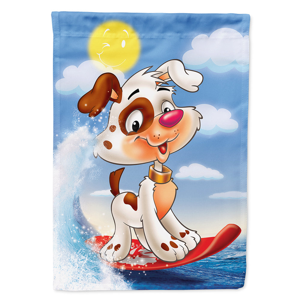 Dog Water Skiing House Flag 28x40 Porch Sleeve Pole Decorative Outside Yard Banner Artwork Wall Hanging, Polyester
