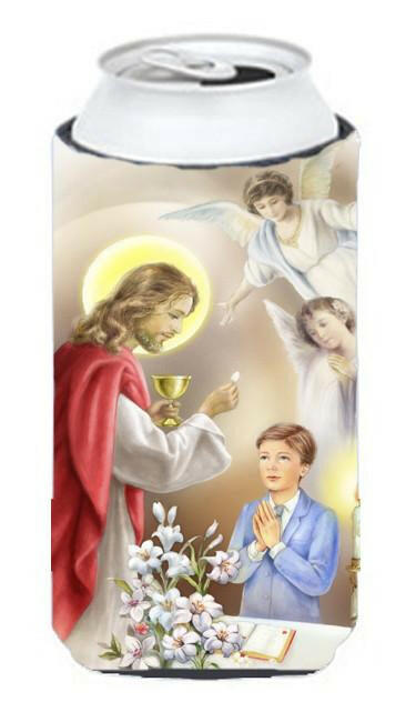 First Communion Boy Tall Boy Hugger Can Cooler Sleeve Machine Washable Drink Collapsible Insulator Beverage Insulated Holder
