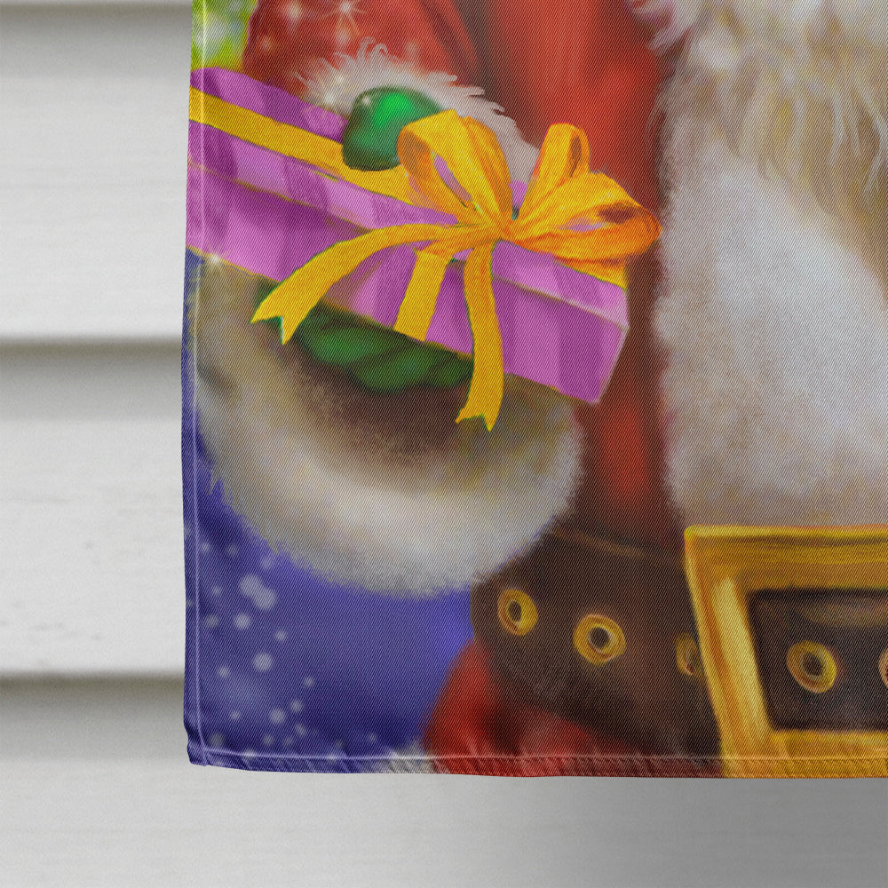 Christmas Santa Claus Ready to Work House Flag 28x40 Porch Sleeve Pole Decorative Outside Yard Banner Artwork Wall Hanging, Polyester