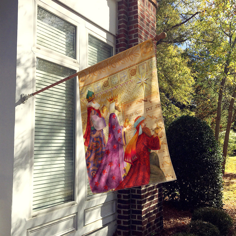 Christmas Three Wise Men House Flag 28x40 Porch Sleeve Pole Decorative Outside Yard Banner Artwork Wall Hanging, Polyester