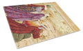 Christmas Three Wise Men Cutting Board Tempered Glass Kitchen Cutting Surface, Heat Resistant Chopping, Non-Slip Feet, Food Prep & Serving