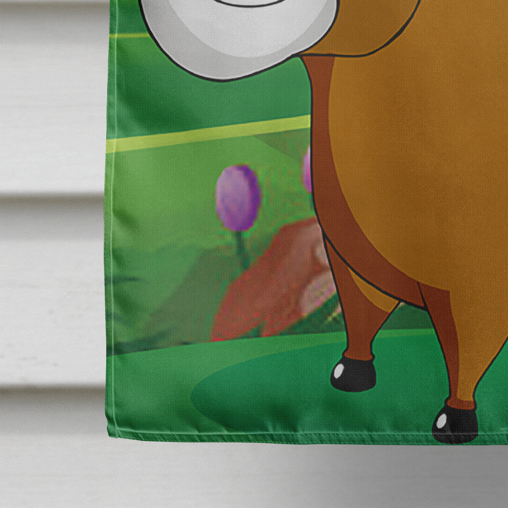 Bull under the Tree House Flag 28x40 Porch Sleeve Pole Decorative Outside Yard Banner Artwork Wall Hanging, Polyester