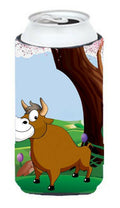 Bull under the Tree Tall Boy Hugger Can Cooler Sleeve Machine Washable Drink Collapsible Insulator Beverage Insulated Holder
