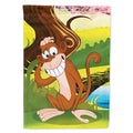 Monkey under the Tree House Flag 28x40 Porch Sleeve Pole Decorative Outside Yard Banner Artwork Wall Hanging, Polyester
