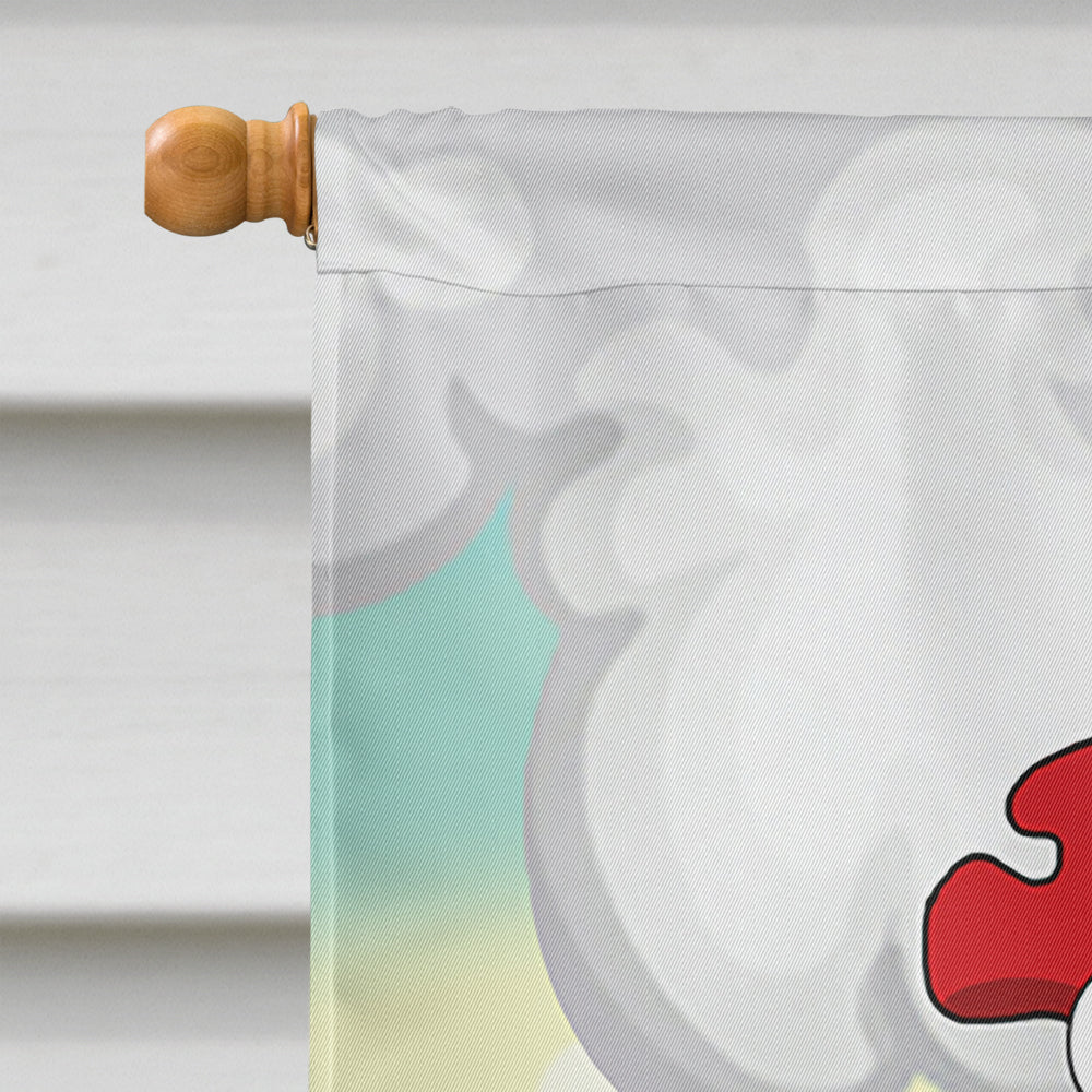 Rooster Chicken on the Run House Flag 28x40 Porch Sleeve Pole Decorative Outside Yard Banner Artwork Wall Hanging, Polyester