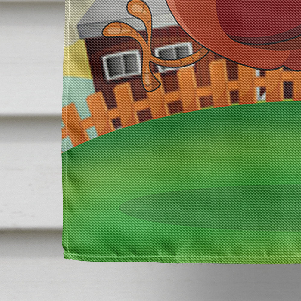 Rooster Chicken on the Run House Flag 28x40 Porch Sleeve Pole Decorative Outside Yard Banner Artwork Wall Hanging, Polyester