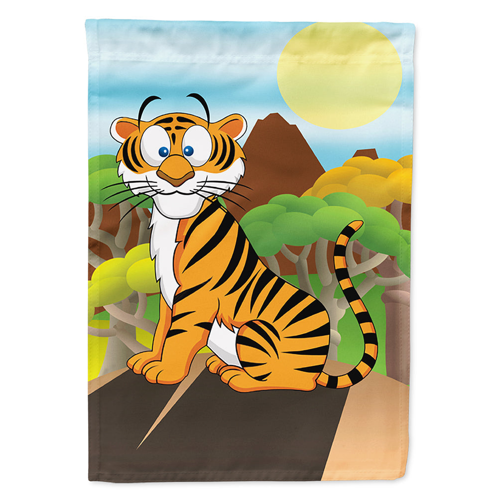 Tiger House Flag 28x40 Porch Sleeve Pole Decorative Outside Yard Banner Artwork Wall Hanging, Polyester