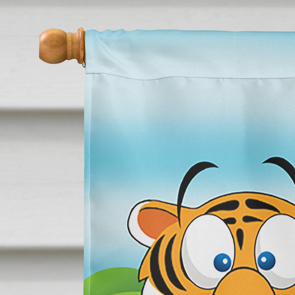 Tiger House Flag 28x40 Porch Sleeve Pole Decorative Outside Yard Banner Artwork Wall Hanging, Polyester