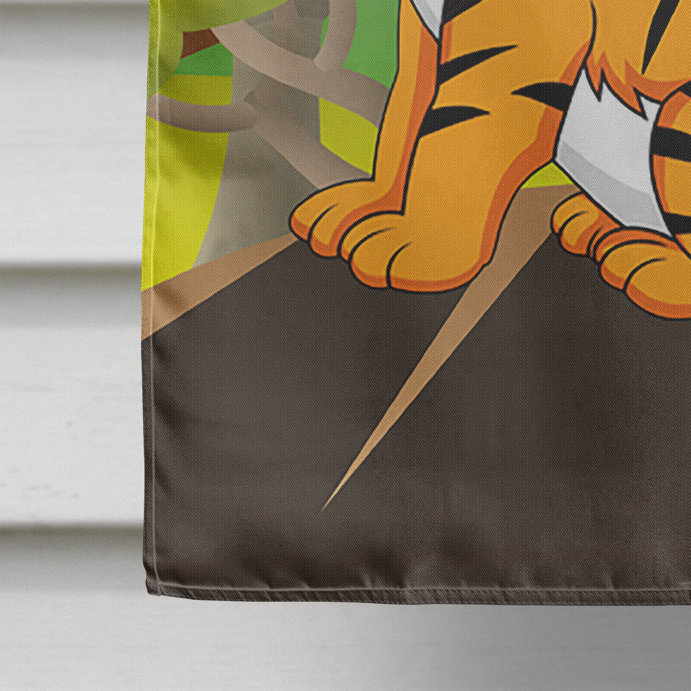 Tiger House Flag 28x40 Porch Sleeve Pole Decorative Outside Yard Banner Artwork Wall Hanging, Polyester