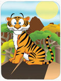Tiger Cutting Board Tempered Glass Kitchen Cutting Surface, Heat Resistant Chopping, Non-Slip Feet, Food Prep & Serving