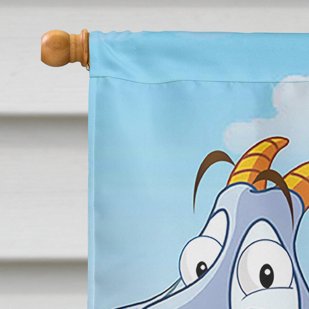 Billy the Goat House Flag 28x40 Porch Sleeve Pole Decorative Outside Yard Banner Artwork Wall Hanging, Polyester
