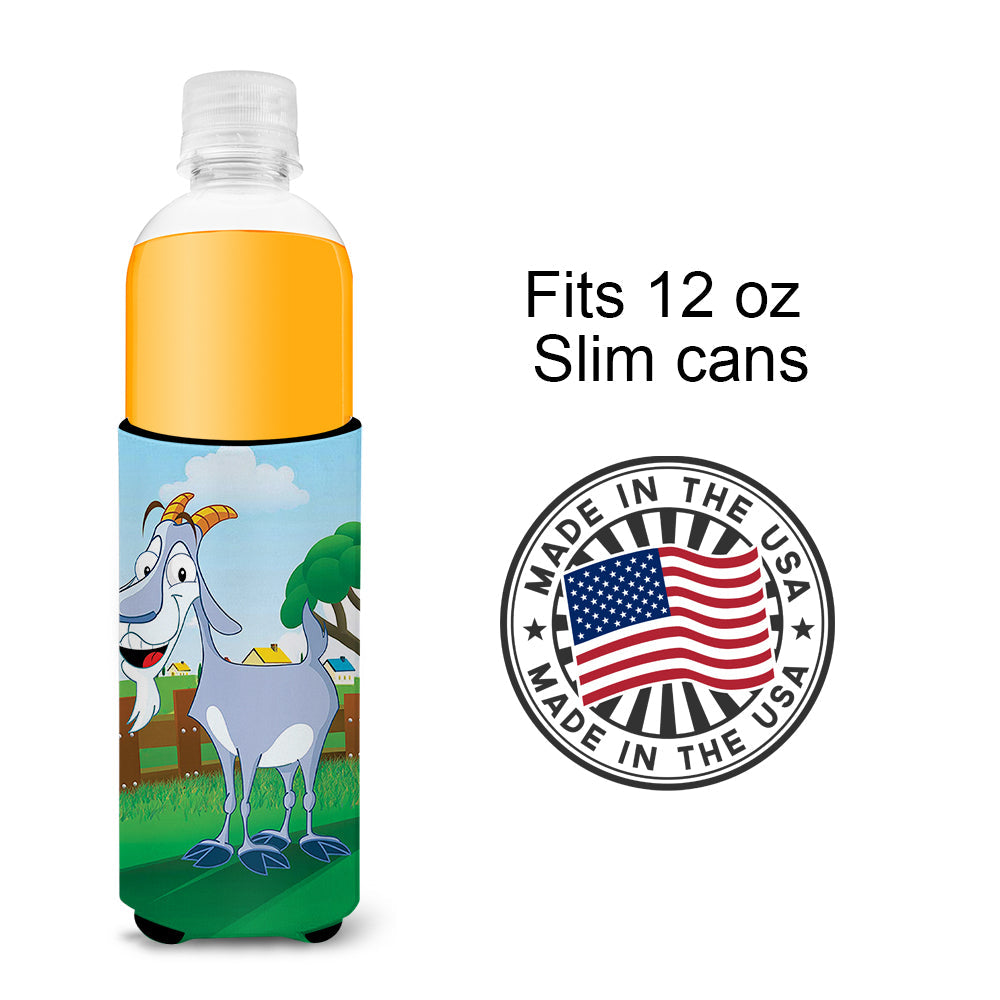 Billy the Goat Slim Can Hugger , Insulated Foam Hugger for 12 oz Slim Cans, Beer Bottles & Water Bottles, Printed in USA