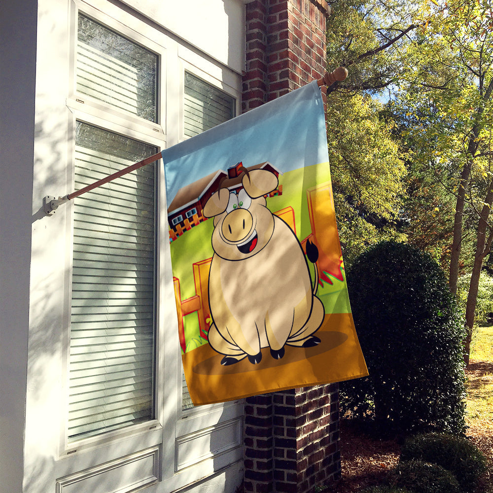 The Pig House Flag 28x40 Porch Sleeve Pole Decorative Outside Yard Banner Artwork Wall Hanging, Polyester