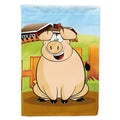 The Pig House Flag 28x40 Porch Sleeve Pole Decorative Outside Yard Banner Artwork Wall Hanging, Polyester