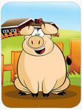 The Pig Cutting Board Tempered Glass Kitchen Cutting Surface, Heat Resistant Chopping, Non-Slip Feet, Food Prep & Serving