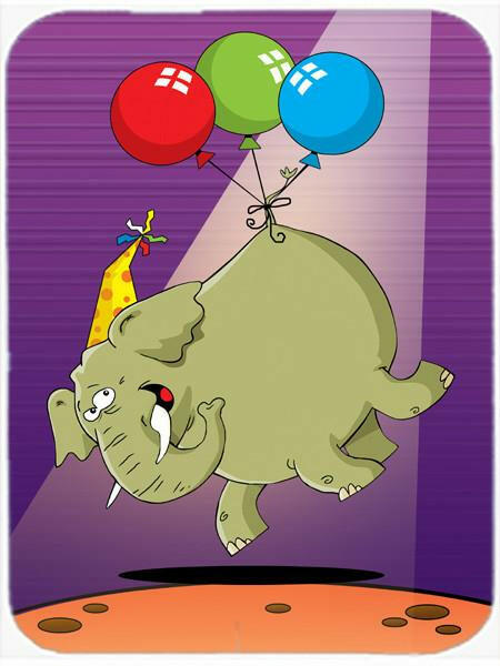 Happy Birthday Elephant Cutting Board Tempered Glass Kitchen Cutting Surface, Heat Resistant Chopping, Non-Slip Feet, Food Prep & Serving