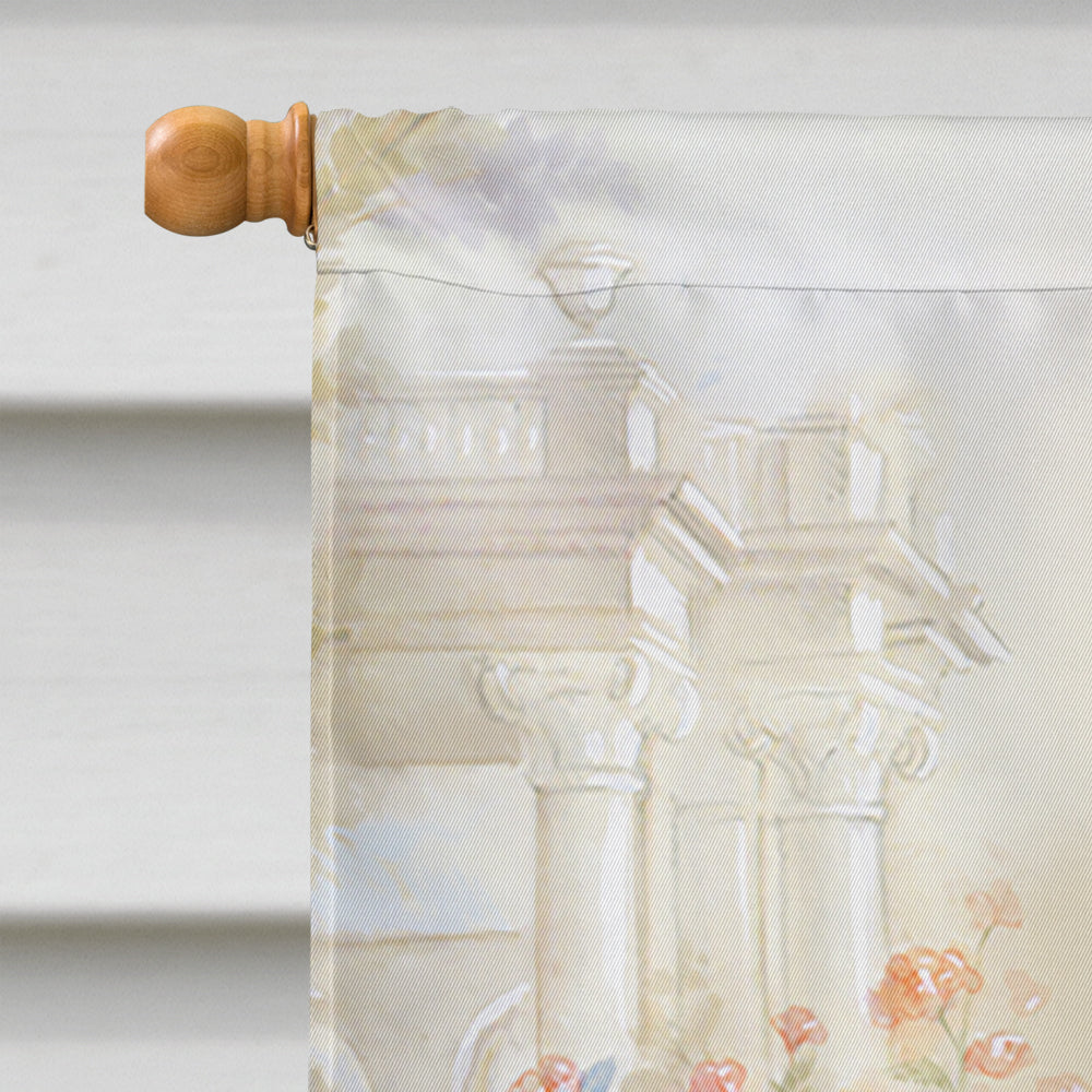 Wedding Couple Kiss House Flag 28x40 Porch Sleeve Pole Decorative Outside Yard Banner Artwork Wall Hanging, Polyester