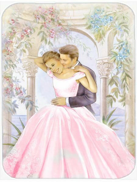 Romantic Couple Kiss Cutting Board Tempered Glass Kitchen Cutting Surface, Heat Resistant Chopping, Non-Slip Feet, Food Prep & Serving