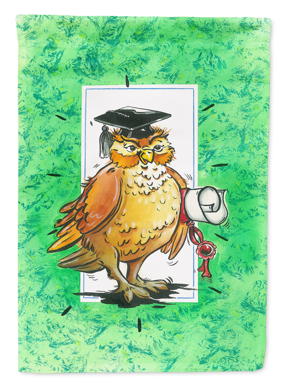 Graduation The Wise Owl House Flag 28x40 Porch Sleeve Pole Decorative Outside Yard Banner Artwork Wall Hanging, Polyester