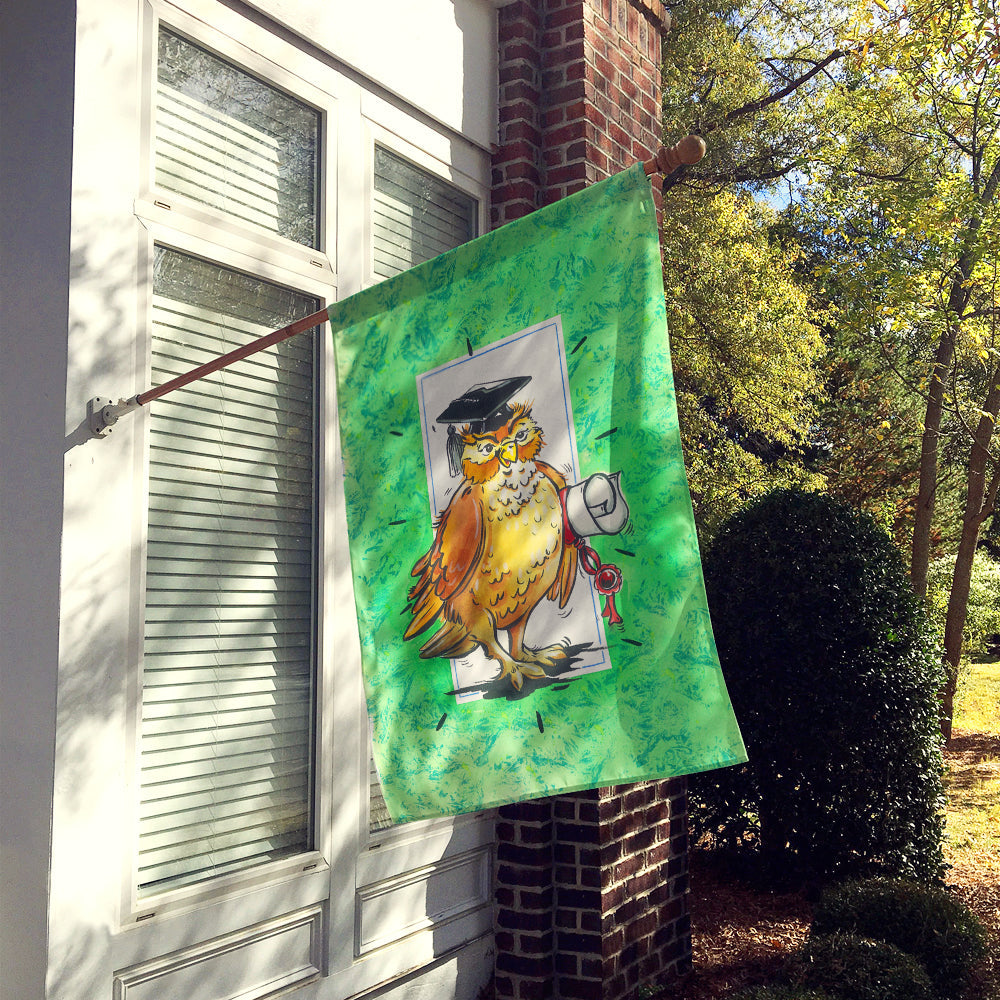 Graduation The Wise Owl House Flag 28x40 Porch Sleeve Pole Decorative Outside Yard Banner Artwork Wall Hanging, Polyester