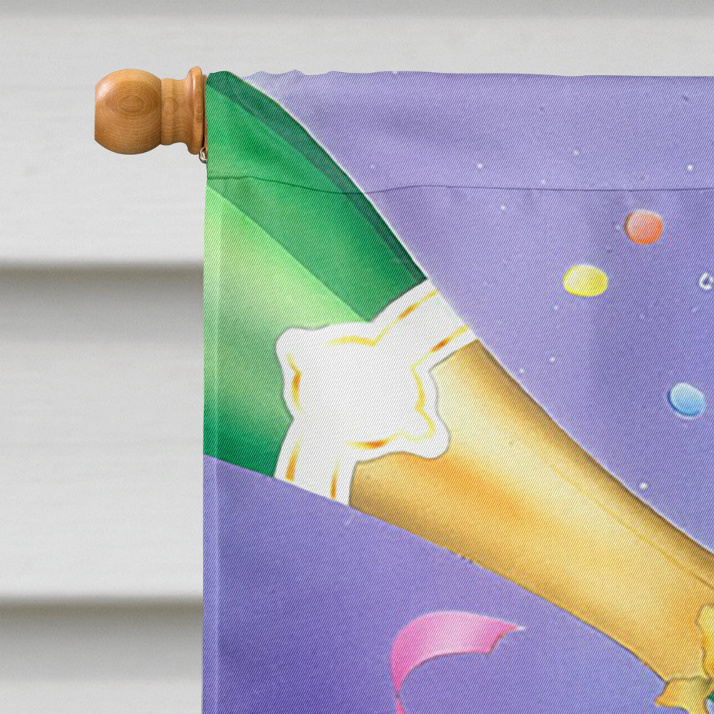 Celebrate New Years Toast House Flag 28x40 Porch Sleeve Pole Decorative Outside Yard Banner Artwork Wall Hanging, Polyester