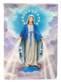 Religious Blessed Virgin Mother Mary House Flag 28x40 Porch Sleeve Pole Decorative Outside Yard Banner Artwork Wall Hanging, Polyester