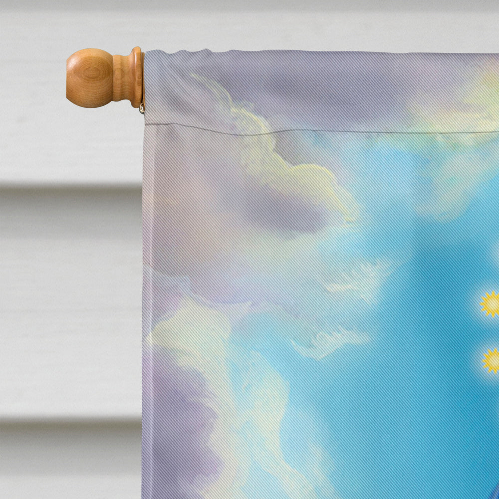 Religious Blessed Virgin Mother Mary House Flag 28x40 Porch Sleeve Pole Decorative Outside Yard Banner Artwork Wall Hanging, Polyester