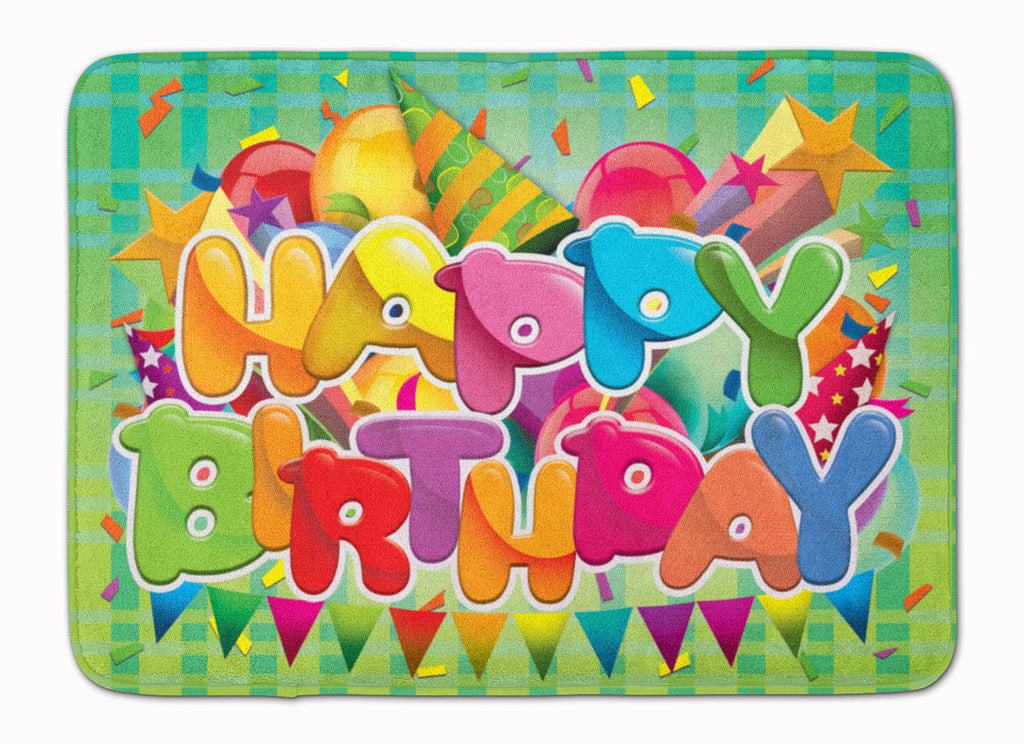 Happy Birthday Memory Foam Kitchen Mat Machine Washable Anti-Fatigue Cushion Comfort Bath or Kitchen Rug