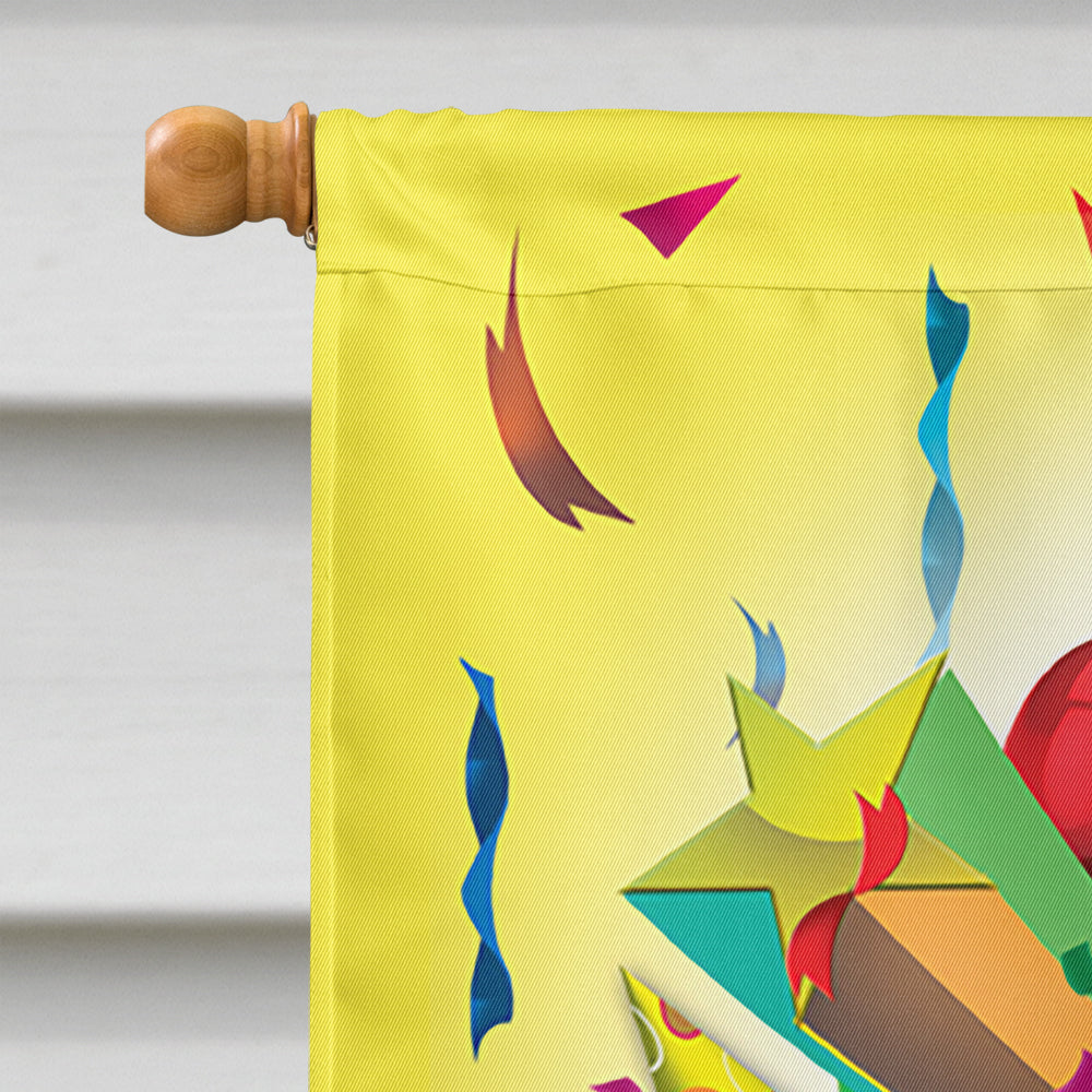 Happy Birthday Party House Flag 28x40 Porch Sleeve Pole Decorative Outside Yard Banner Artwork Wall Hanging, Polyester