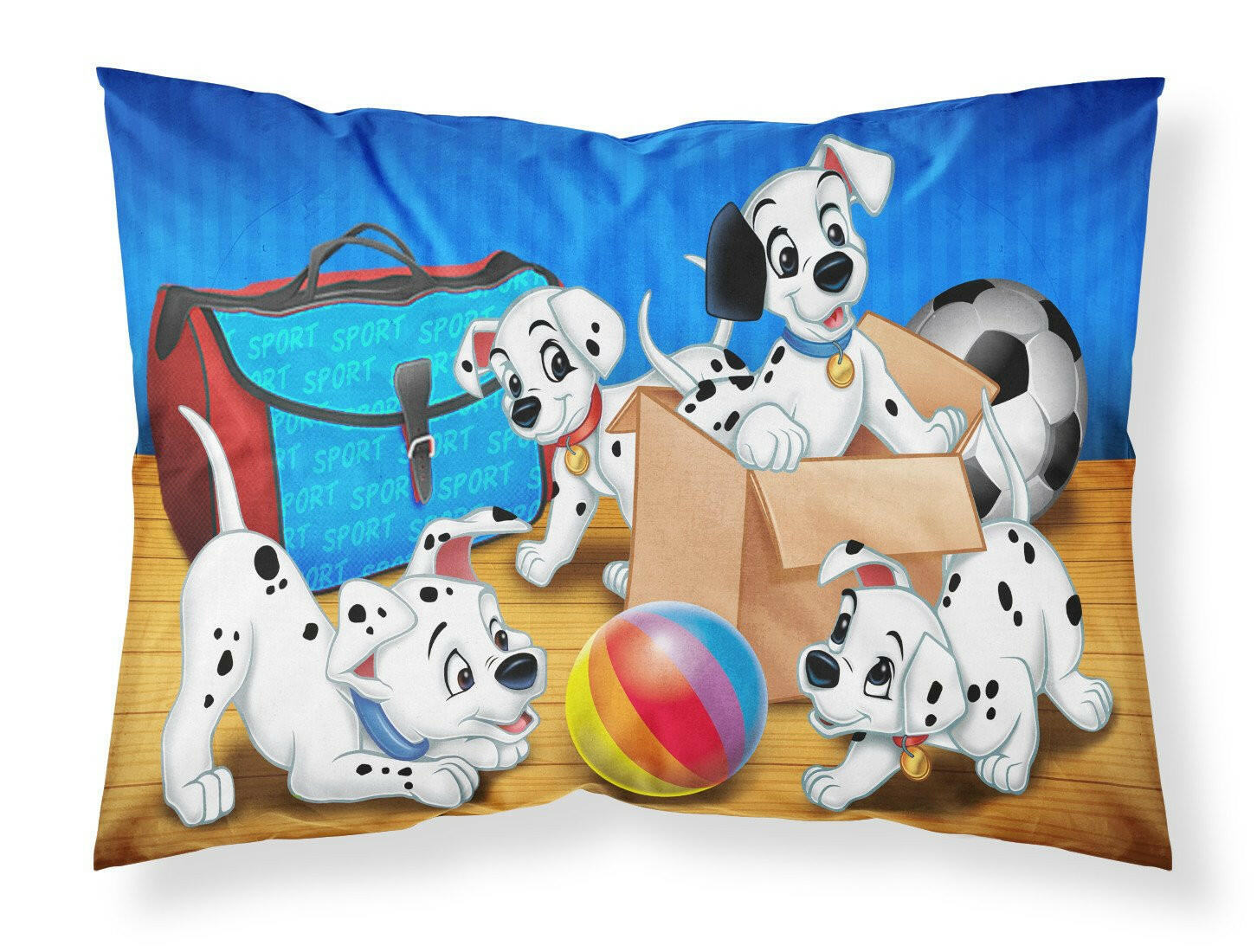 Dalmatians playing ball Standard Pillowcase Lightweight Super Soft Easy Care Decorative Artwork Pillowcase, Standard