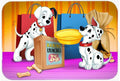 Dalmatians Snack Time Cutting Board Tempered Glass Kitchen Cutting Surface, Heat Resistant Chopping, Non-Slip Feet, Food Prep & Serving