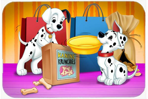 Dalmatians Snack Time Cutting Board Tempered Glass Kitchen Cutting Surface, Heat Resistant Chopping, Non-Slip Feet, Food Prep & Serving